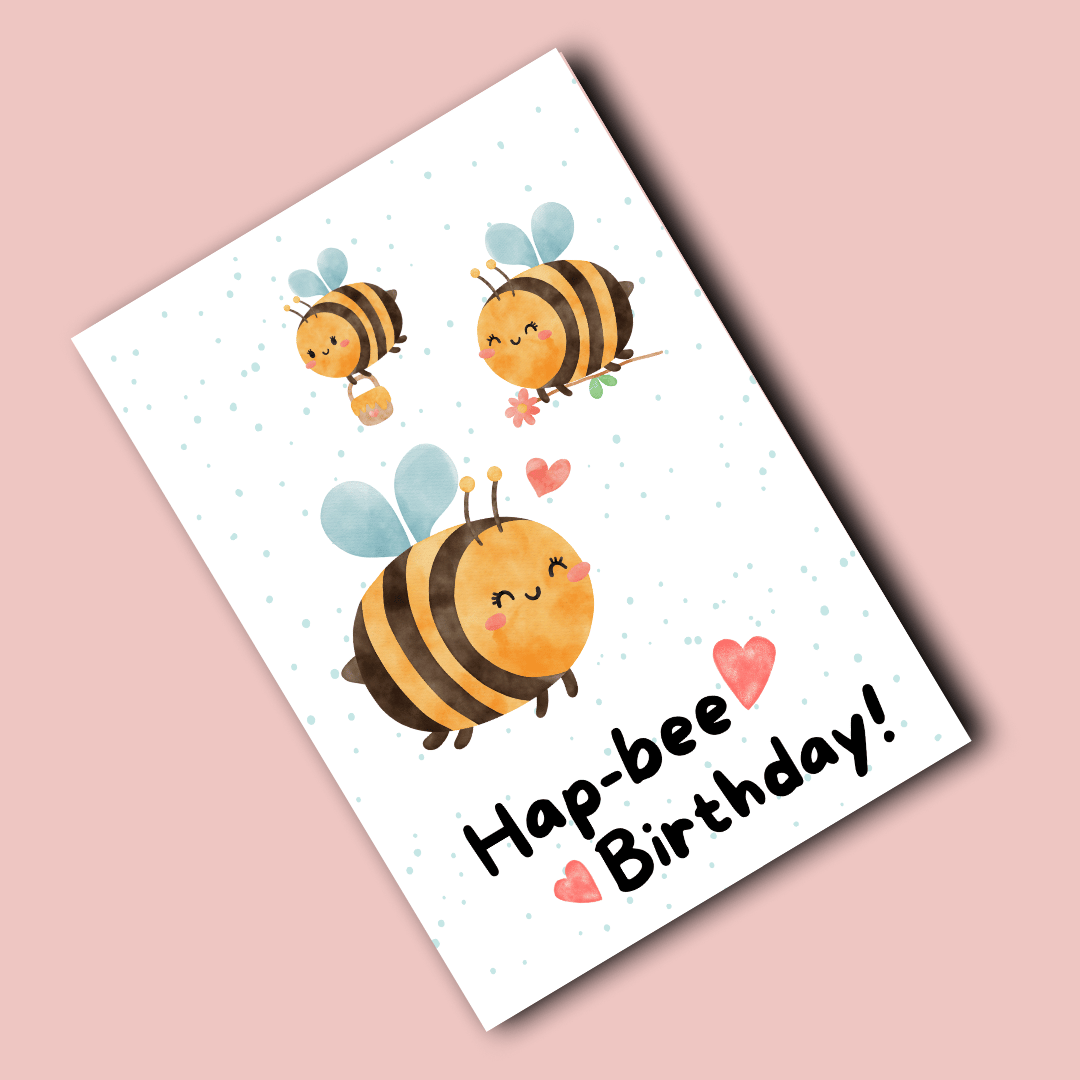 Klappkarte | Hap-Bee Birthday