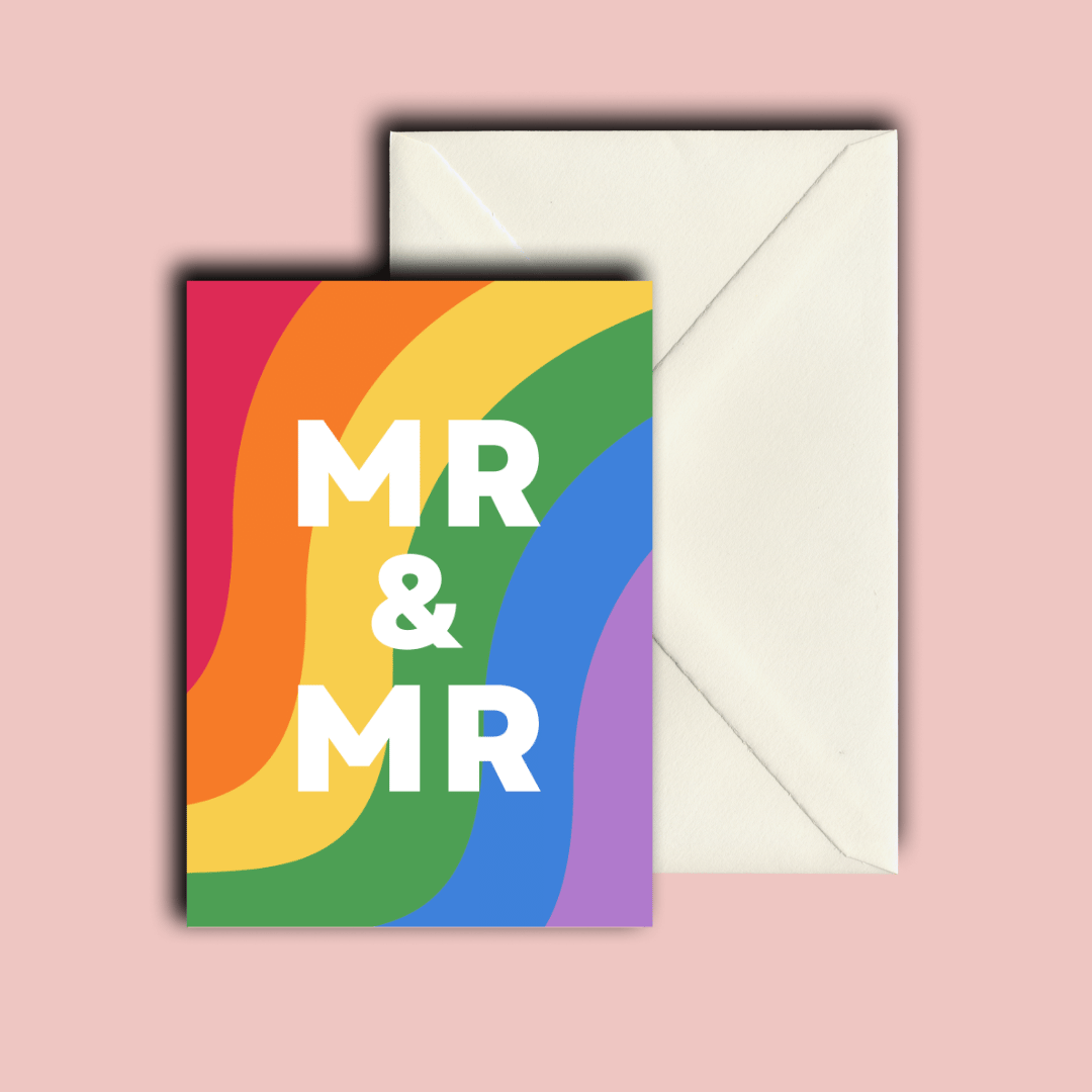 Klappkarte | Hochzeit Mr. & Mr. Regenbogen