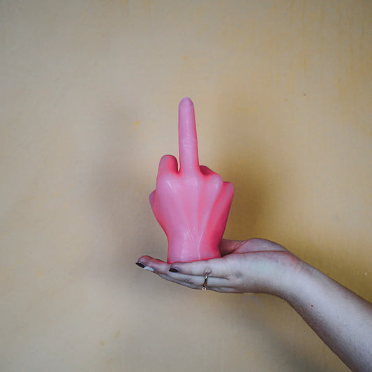 Pinke Mittelfinger-Kerze - It's just a finger