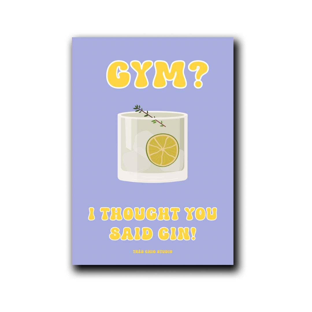 Poster - Gin or Gym?