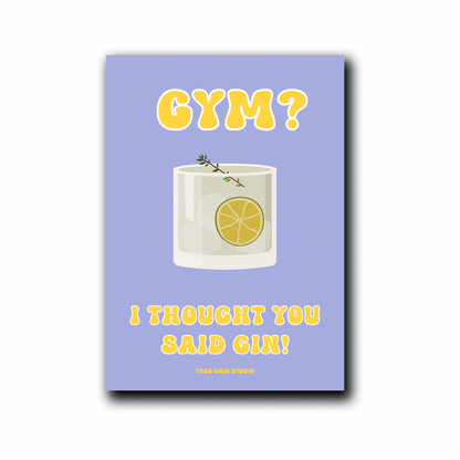 Poster - Gin or Gym?