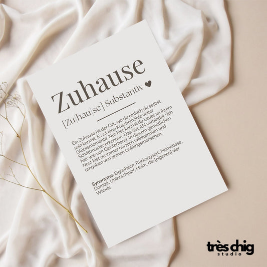 Definition Zuhause | Postkarte