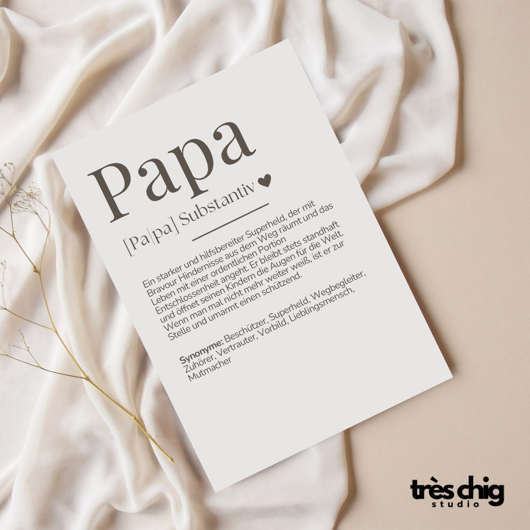 Definition Papa | Postkarte