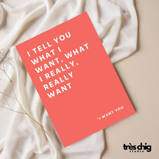 i tell you what i want | Postkarte