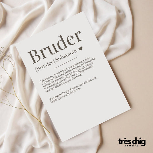 Definition Bruder | Postkarte