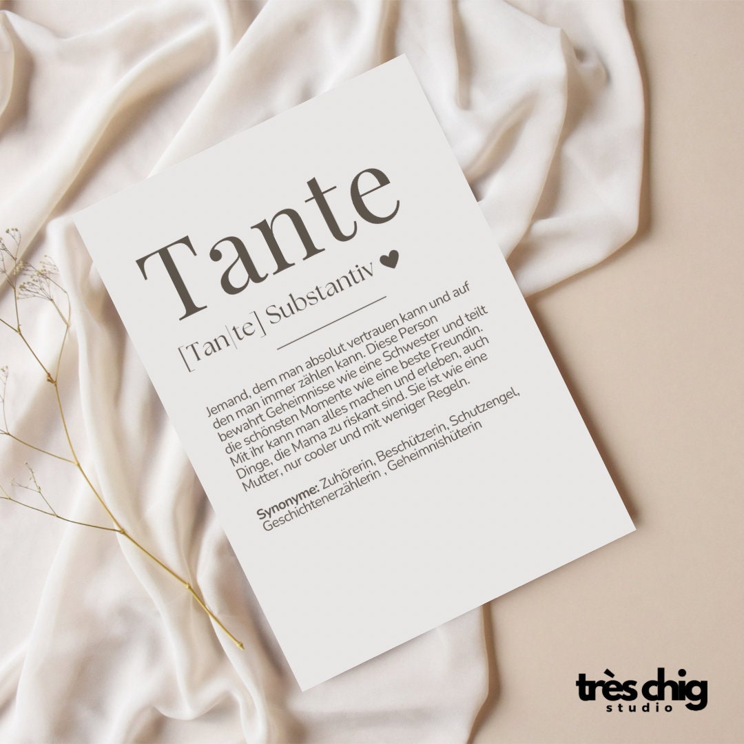 Definition Tante | Postkarte