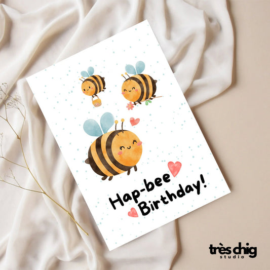 Hap-bee Birthday | Postkarte