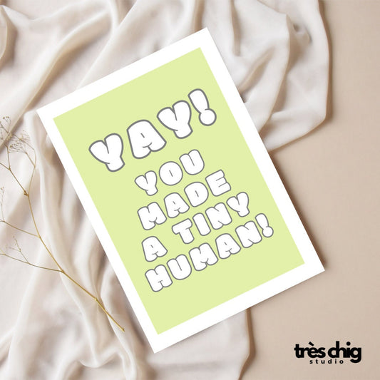 Yay! You made a tiny Human! | Postkarte