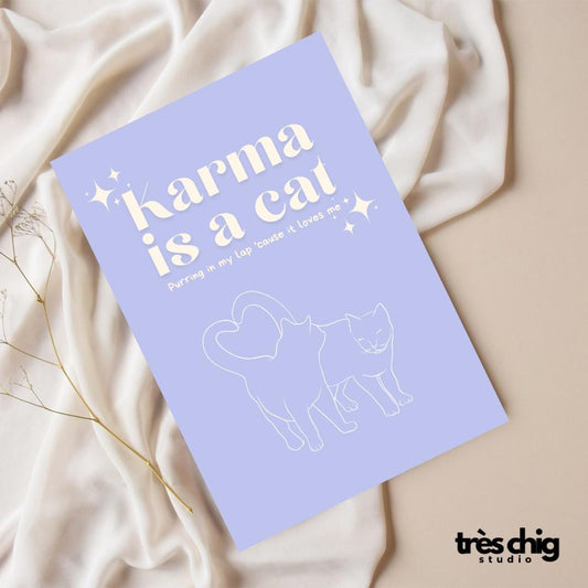 Karma is a Cat | Postkarte