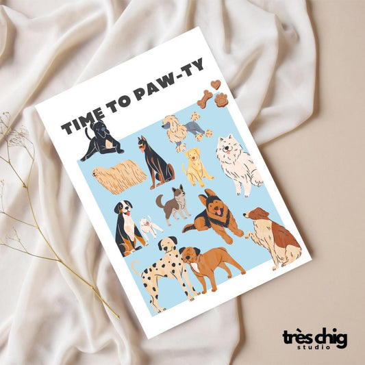 Time to Paw-ty | Postkarte